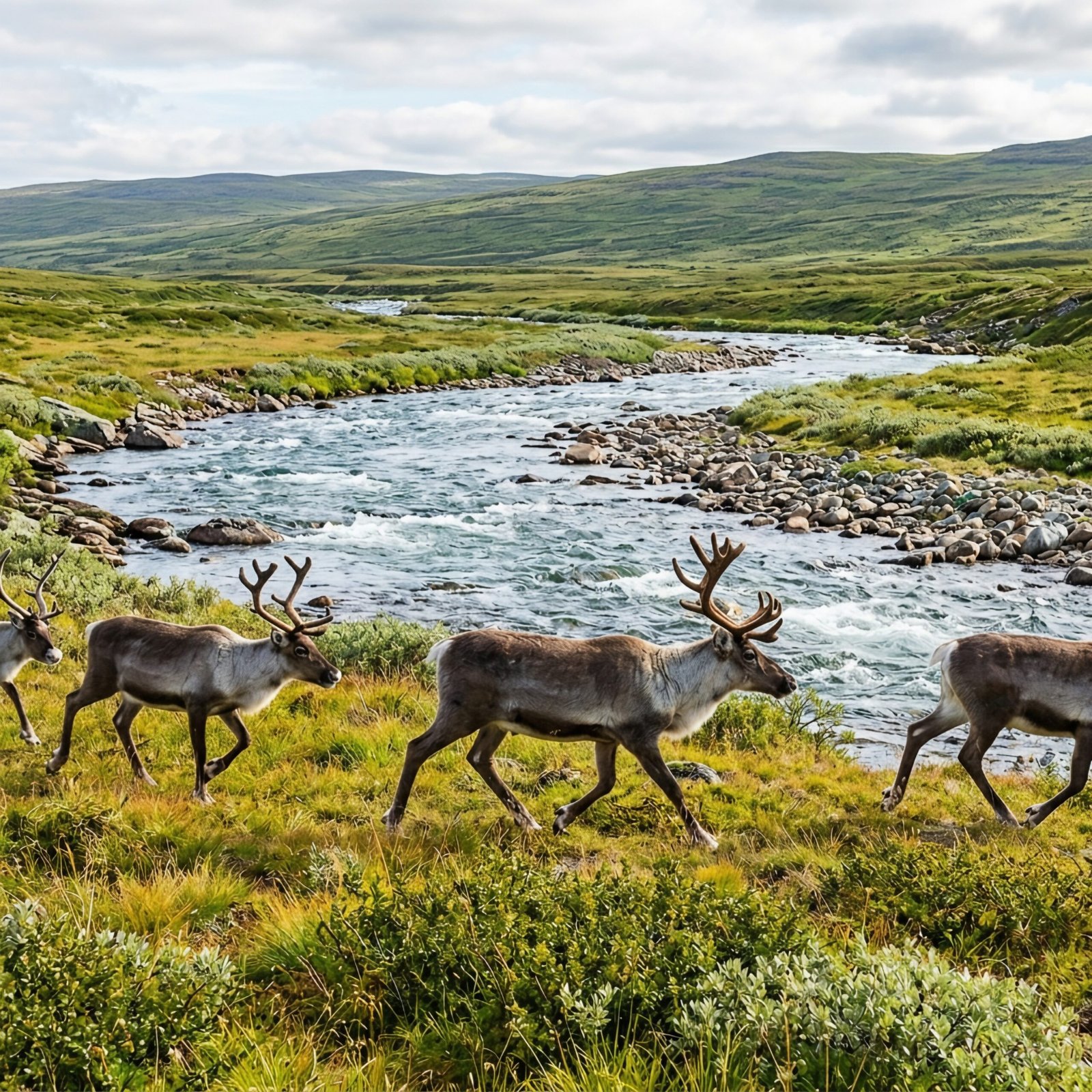 Finnmark X - Reindeer on the Jakobselva